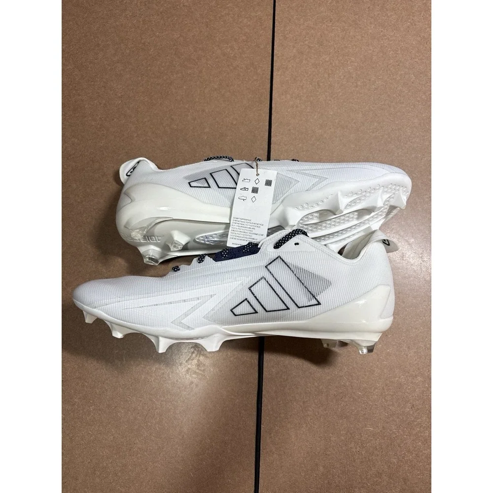 adidas ADIZERO ELECTRIC II FOOTBALL CLEATS Navy Blue 2/ White Men Sz 13.5